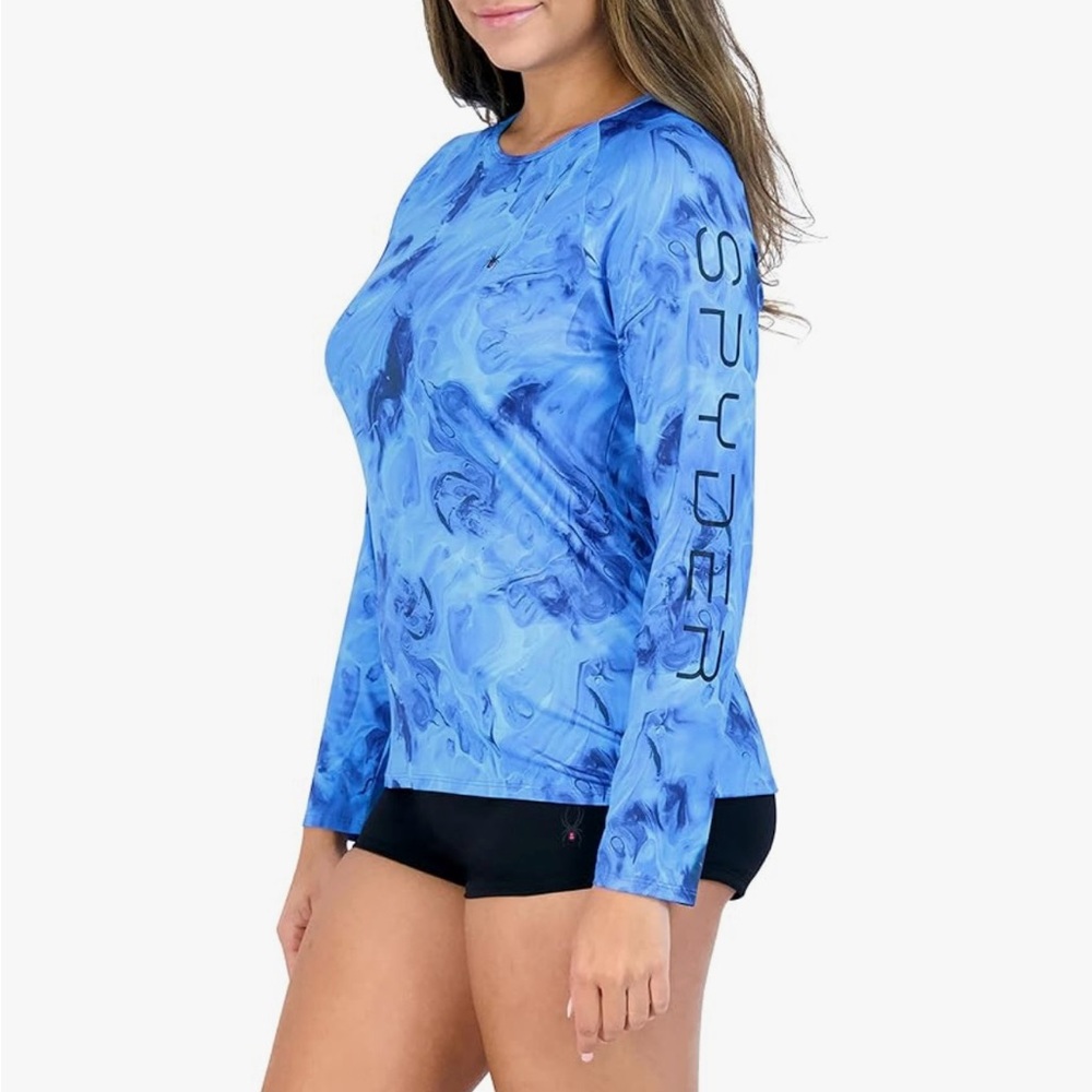 Spyder Women's Ocean Swirl Long Sleeve Top NWOT - Picture 3 of 4